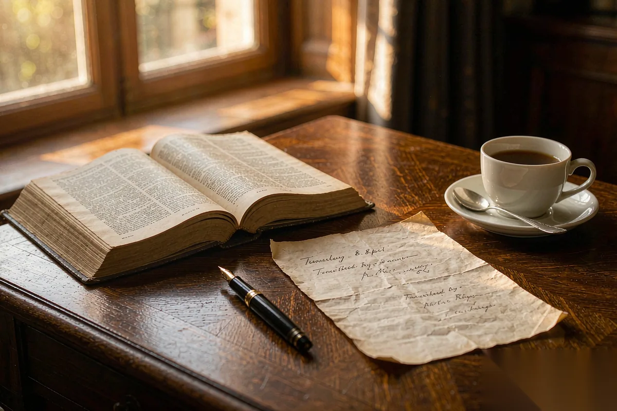 The desk where plain English gets made.