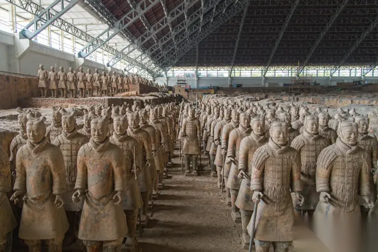 Terracotta Warriors in battle formation