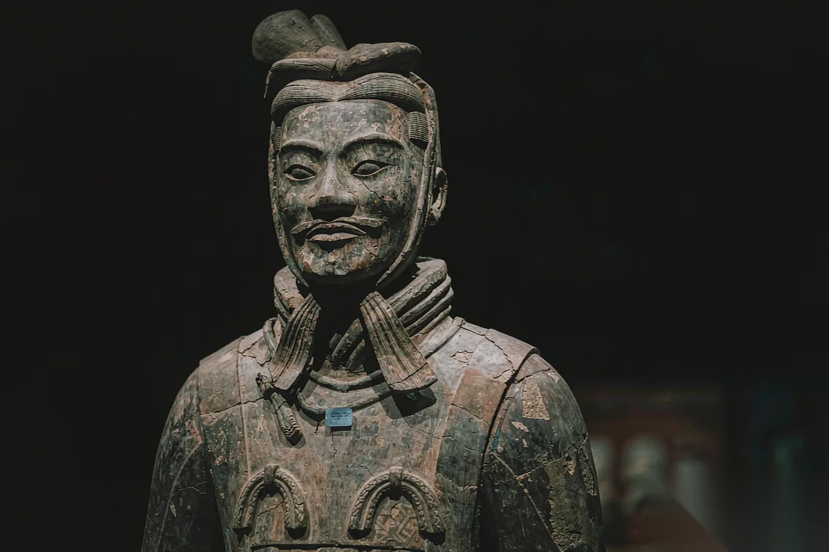 No two faces are alike — artisans likely modeled them on real soldiers.