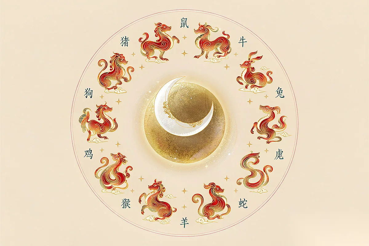 The twelve animals cycle in a fixed order, repeating every twelve years.